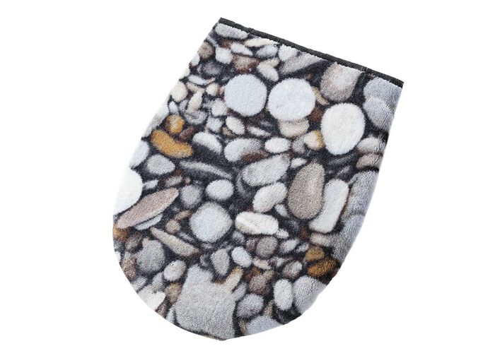 Onderhoudsvriendelijke en duurzame badmattenset met kiezelsteen-motief NATUUR