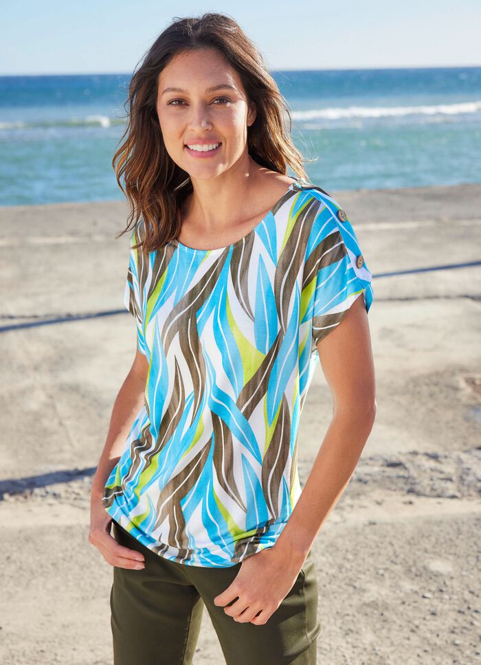 Shirt met oversized schouders 