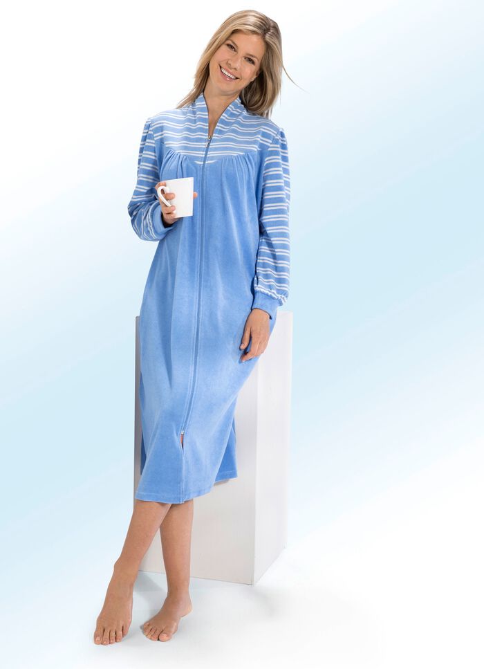 Kamerjas met kelkkraag in chic strependessin 