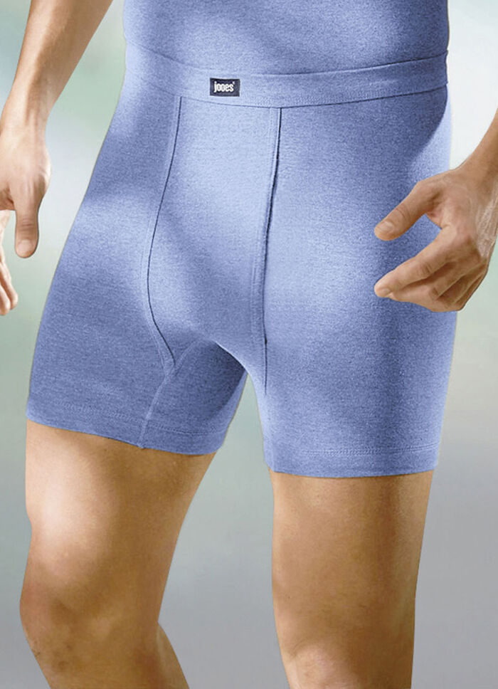 Set van vier onderbroeken van fijne ribstof, met gulp 