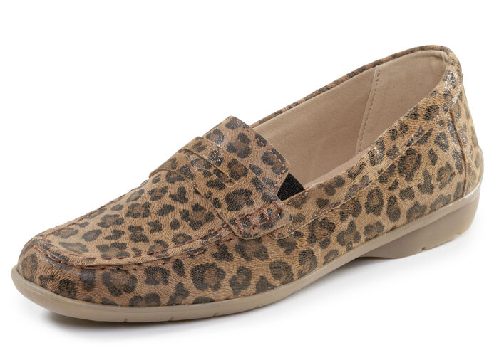 ELENA EDEN, chique damespantoffels, breedte G, met uitneembaar voetbed BRAUN