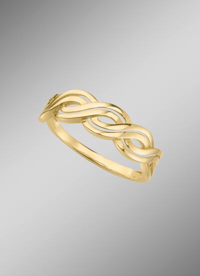 Moderne damesring met een gedraaide look 