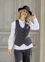 Vest met krijtstrepen 