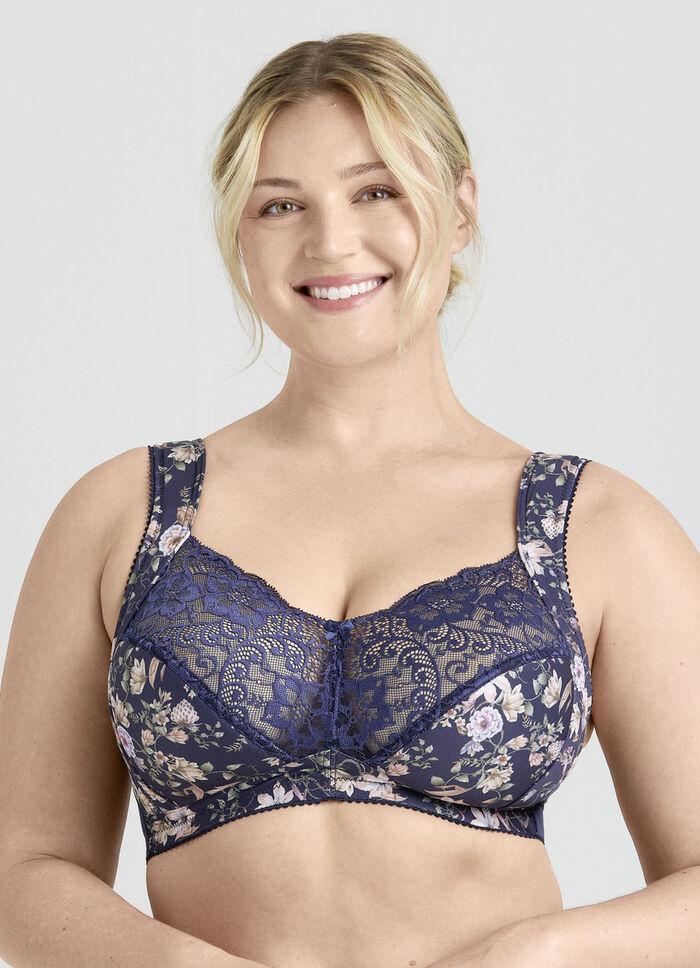 Miss Mary-bh met kleurig harmonieus bloemenmotief MARINE-BUNT