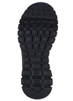 SKECHERS, klassieke damespantoffels, gemaakt van synthetisch en rekbaar breisel SCHWARZ