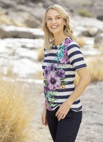 Overhemd met bloemmotief 