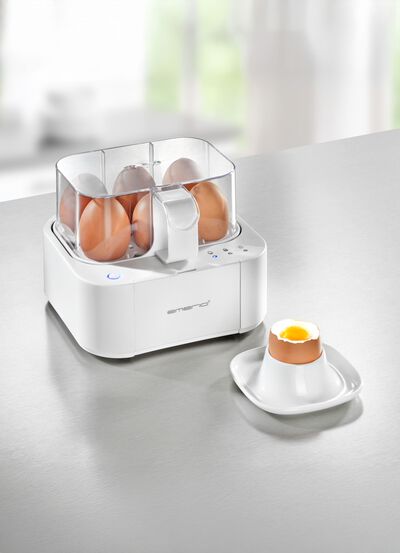 Eierkoker met lichtsignaal en gesproken melding 