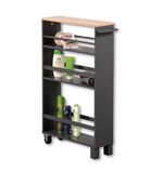 Nisplank met 3 planken ANTRACIET NATUURLIJK