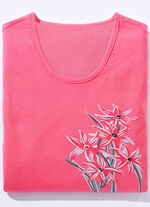 Nachthemd met geplaatste print en korte mouwen 