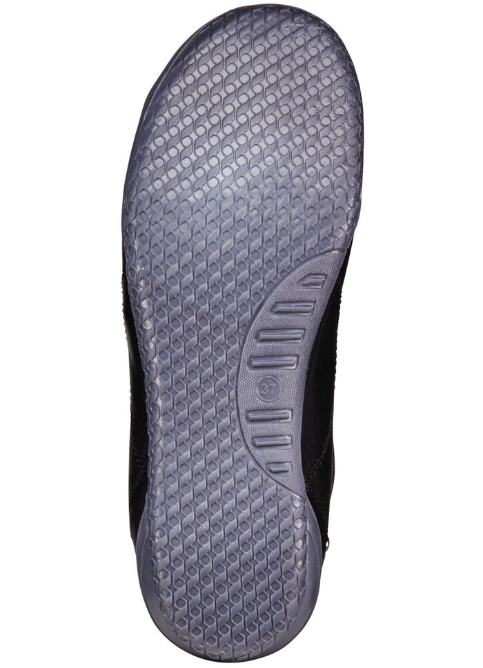 Andrea Conti, klassieke dames veterschoen, met uitneembaar leren voetbed ZWART