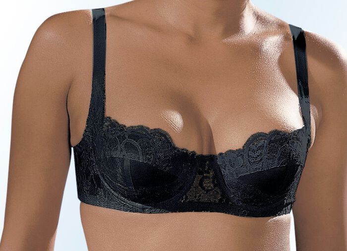 Susa dirndl bh met buitenbandjes ZWART