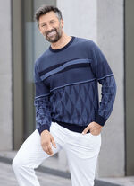 Trui met ronde hals MARINEBLAUW