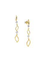 Delicate elegantie in tweekleurig: oorbellen met synthetische zirkonia 