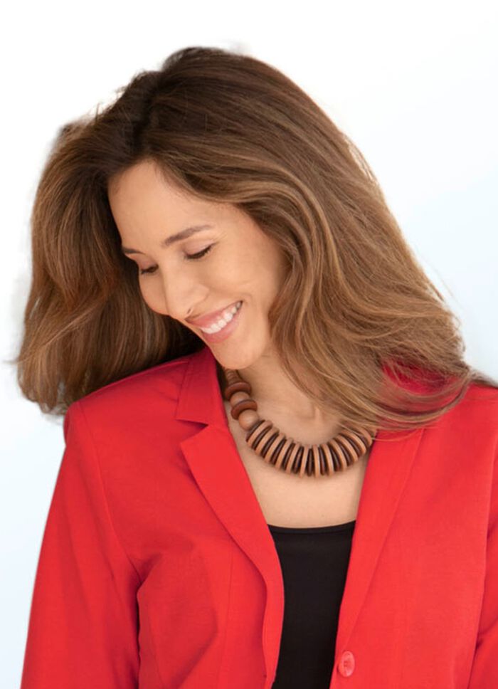 Modieuze houten ketting 