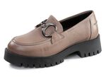ELENA EDEN loafers met metalen sieraden TAUPE