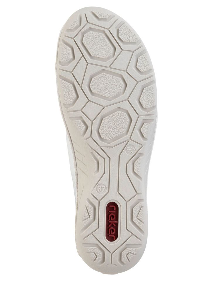 Rieker, klassieke damespantoffels, met elastische band WIT