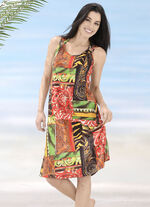Laurina-jurk met schitterend kleurenprintontwerp 