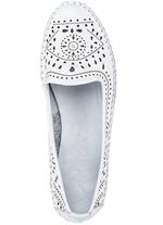 Andrea Conti mocassinpantoffels van rundnappaleer WIT