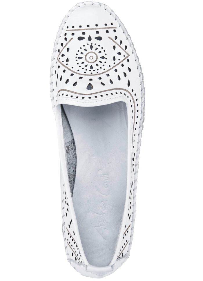 Andrea Conti mocassinpantoffels van rundnappaleer WIT