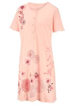 Twee-pack nachthemden met knoopsluiting en geschulpte zomen 