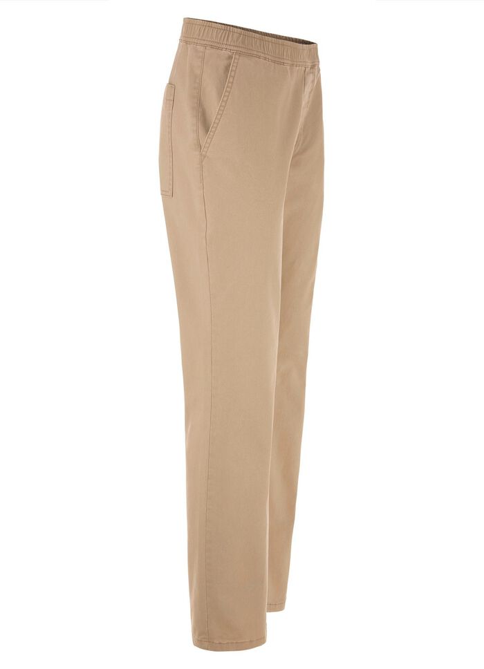 Comfortabele pull-on broek in 3 kleuren BEIGE