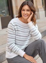 Trui van harig effectgaren met glitter 