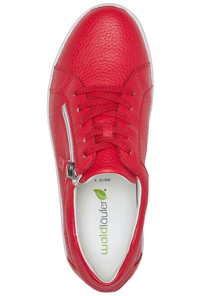 Waldl&auml;ufer, comfortabele dames veterschoenen, breedte K, met uitneembaar voetbed ROOD