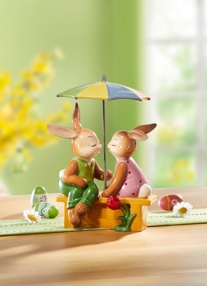 Paar konijnen gemaakt van fijn steengoed 