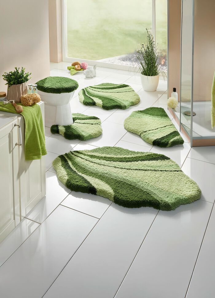 Geweldige badkamerset in blotevoetenzachte kwaliteit GROENTE