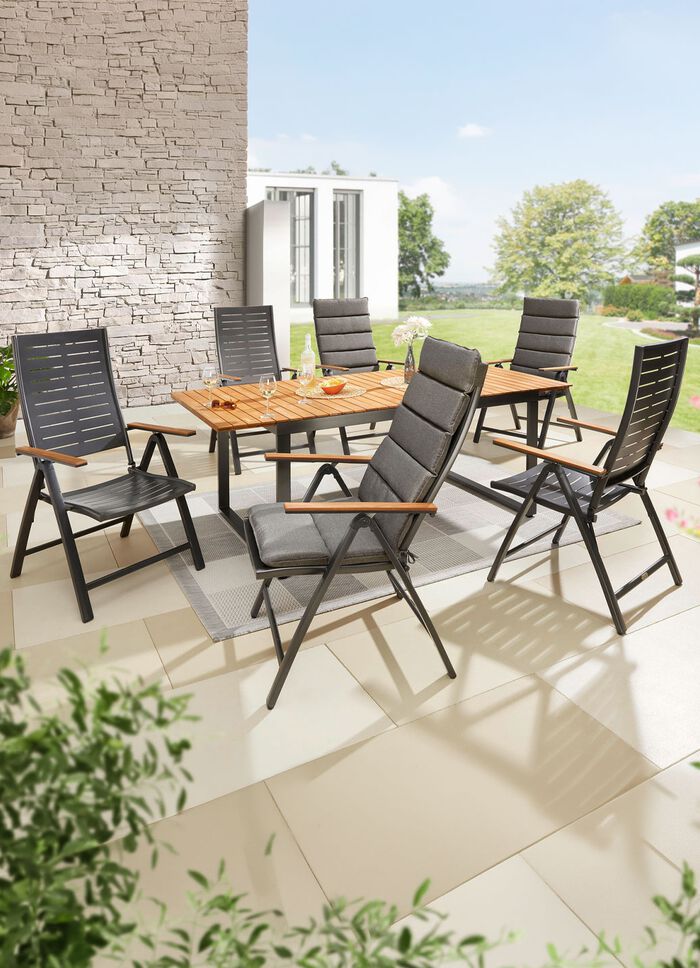 Economy set "Tinos", 4 stapelstoelen + tafel 
