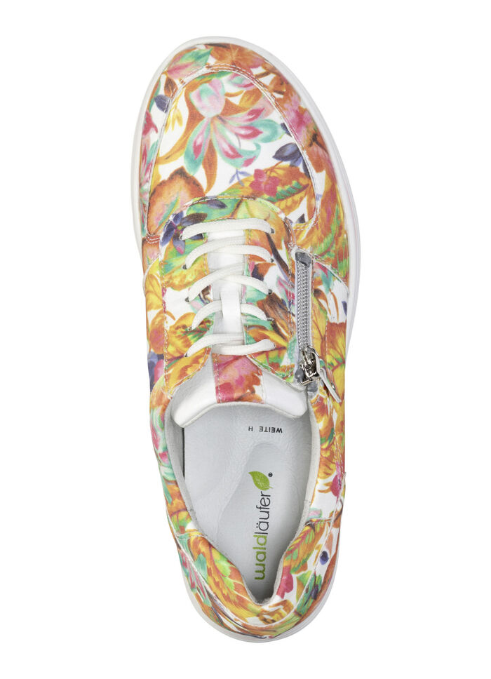 Waldläufer sneakers van gecoat textiel met bloemenprint WIT-BONTE