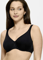 Triumph Comfort Minimizer beugelbeha met elastische tule borduursels ZWART