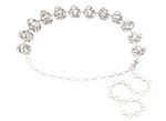 Trendy dameskettingriem met drukknoop OUD ZILVER