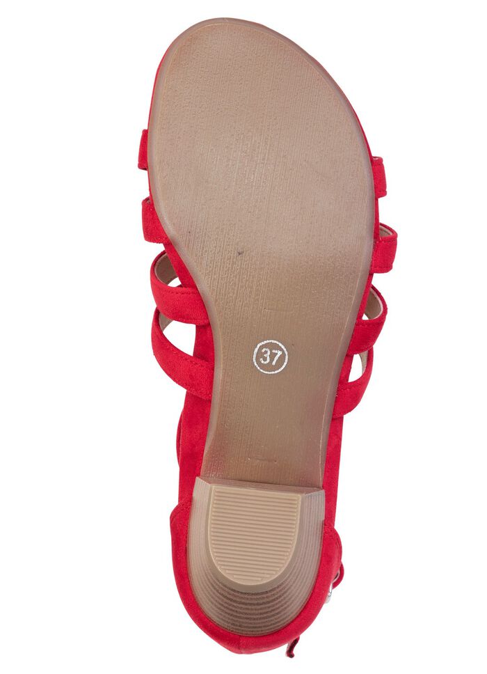 Andrea Conti, modieuze damessandalen, breedte G, met elastische band ROT