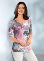 Shirt met briljante kleuren inkjetprint 