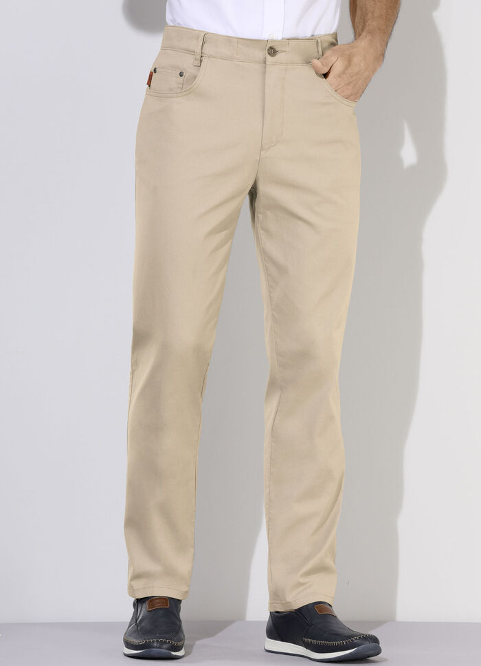 Comfortabele &quot;Francesco Botti&quot; broek in 4 kleuren BEIGE