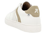 Rieker sneakers van zacht nappaleer WIT-CAMEL