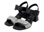Remonte sandalen met gevlochten details ZWART-WIT