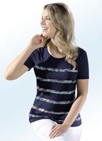 Shirt met fijne strassversiering aan de voorzijde 