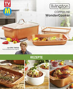 Livington Copperline WonderCooker inclusief glazen deksel en roosterinzet 