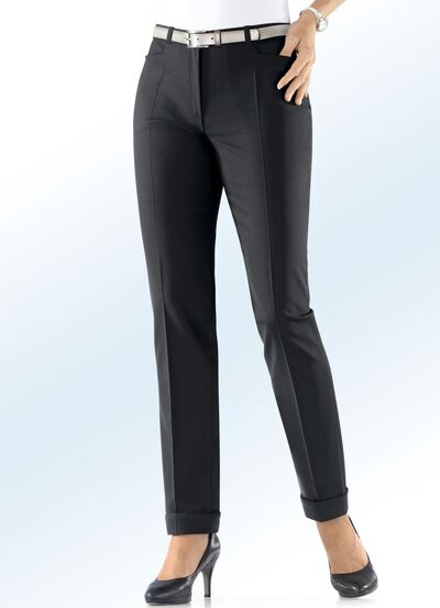 Broek met trendy omslag 