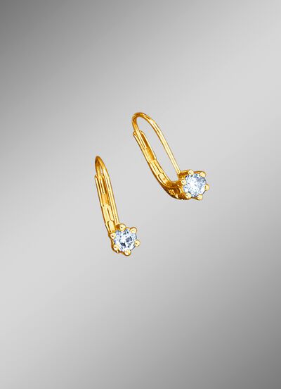 Diamanten oorbellen met 2 briljanten 