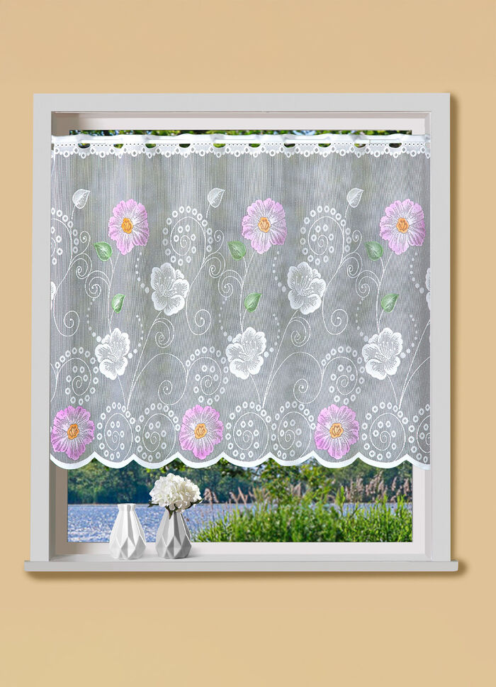 klein raamgordijn met roede-doortrek FLIEDER