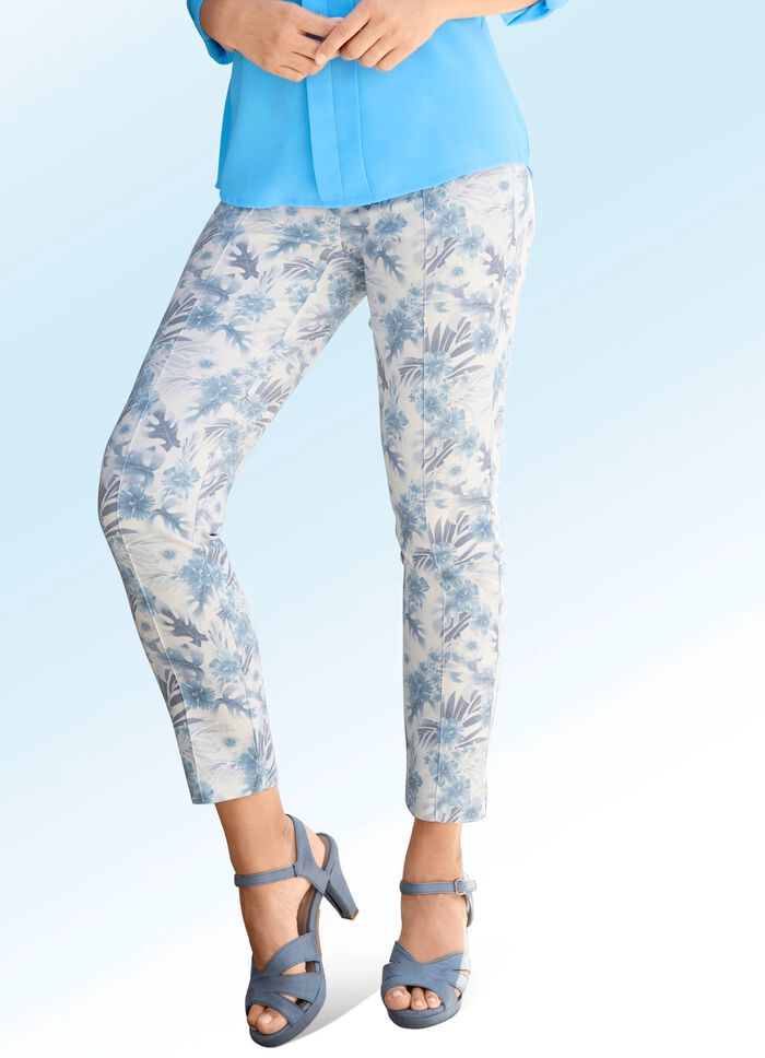 Broek met bloemmotief 