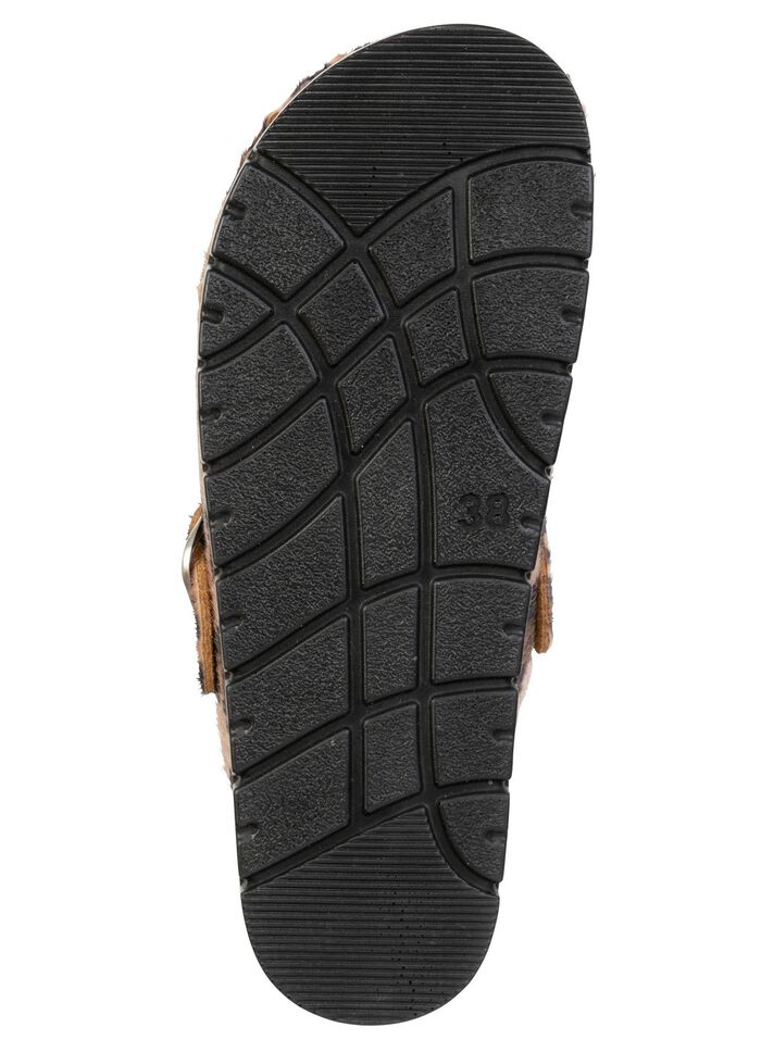 ELENA EDEN, trendy damesklompen, breedte G, met luipaardprint BRAUN