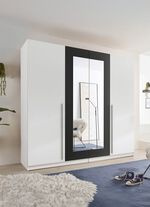 Moderne en elegante kledingkast WIT-GRAFIET