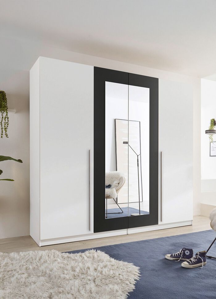 Moderne en elegante kledingkast WIT-GRAFIET