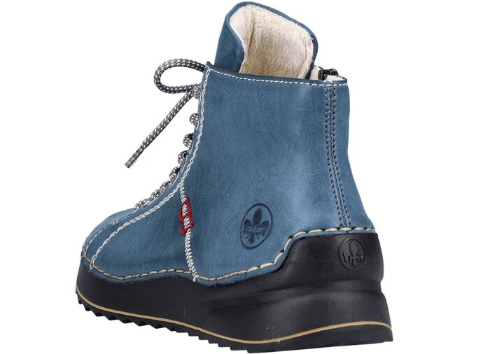 Rieker, sportieve dameslaarzen, winterschoenen, met rits BLAUW