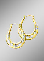 Creoolse oorbellen met ruitpatroon 