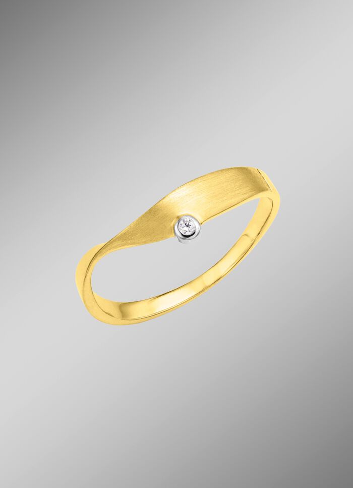 Smaakvolle damesring in bicolor 